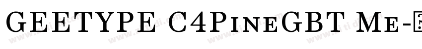 GEETYPE C4PineGBT Me字体转换